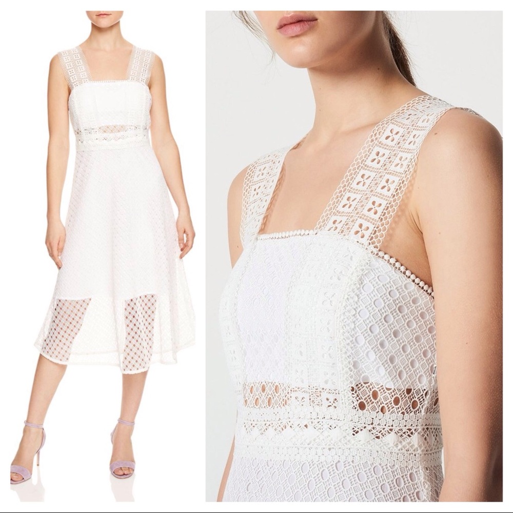 As Is | Sandro Paris Etta Lace Midi Dress